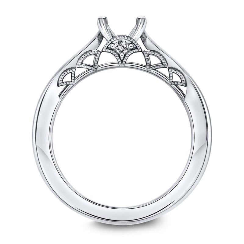 Scott Kay Ring Setting Diamond Accents 14K White Gold