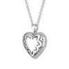Thumbnail Image 2 of Diamond Heart Locket 1/10 ct tw Round 10K White Gold
