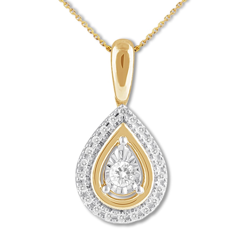 Diamond Editions Necklace 1/5 ct tw 10K Yellow Gold