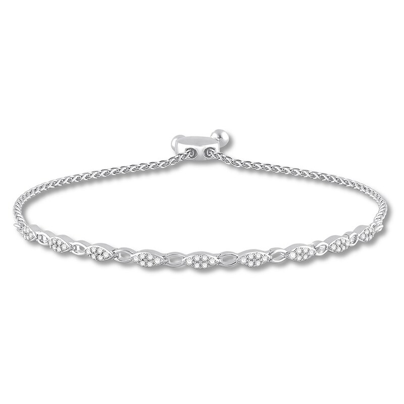 Diamond Link Bolo Bracelet 3 8 Carat Tw Round 10k White Gold Diamond Link Bolo Bracelet 3 8 Carat Tw