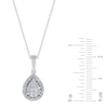 Thumbnail Image 2 of Diamond Editions Necklace 1/4 carat tw 10K White Gold 18" Adj.