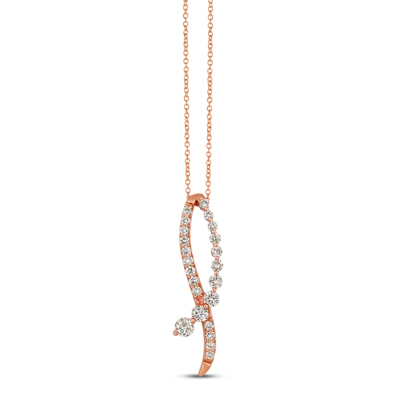 Main Image 1 of Le Vian Diamond Necklace 7/8 ct tw 14K Strawberry Gold