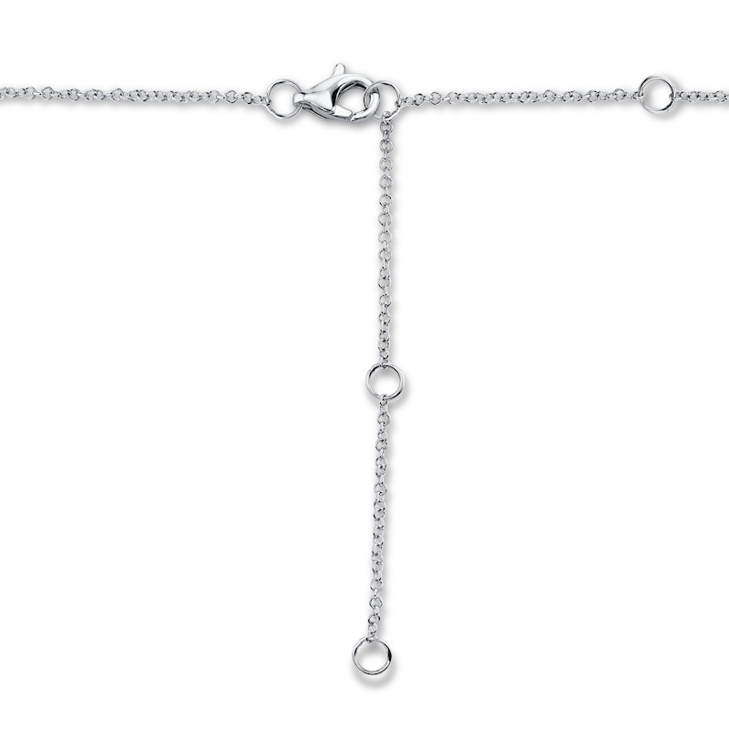 Main Image 3 of Shy Creation Diamond Feather Necklace 1/4 ct tw 14K White Gold Adj. SC55006044