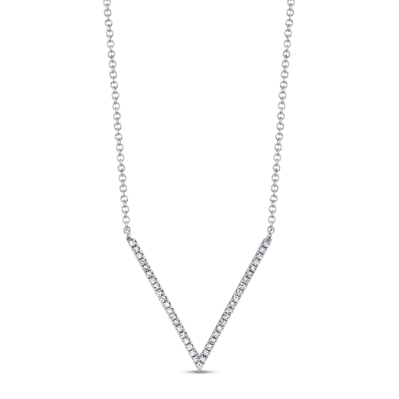 Shy Creation Diamond Necklace 1/10 ct tw 14K White Gold SC55001468