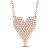Thumbnail Image 0 of Shy Creation Heart Necklace 1/5 ct tw Diamonds 14K Rose Gold SC55002006