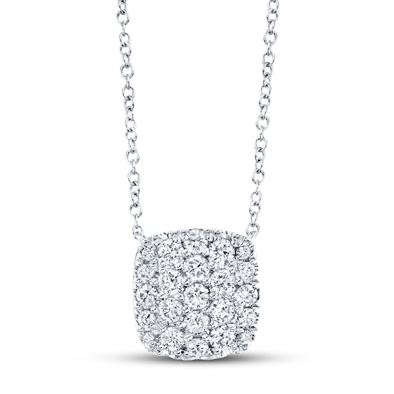 Shy Creation Diamond Necklace 1 carat tw 14K White Gold | Shy Creation ...