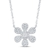 Thumbnail Image 0 of Shy Creation Flower Necklace 1/5 ct tw Diamonds 14K White Gold SC55007217