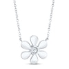 Thumbnail Image 2 of Shy Creation Flower Necklace 1/5 ct tw Diamonds 14K White Gold SC55007217