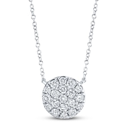 Shy Creation Diamond Necklace 3/8 ct tw 14K White Gold SC22004735