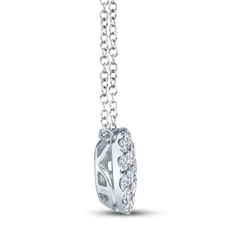 Shy Creation Diamond Necklace 3/8 ct tw 14K White Gold SC22004735