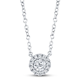 Shy Creation Diamond Necklace 1/8 ct tw 14K White Gold SC55002695
