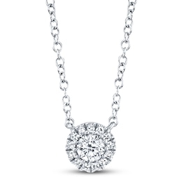 Shy Creation Diamond Necklace 1/8 ct tw 14K White Gold SC55002695