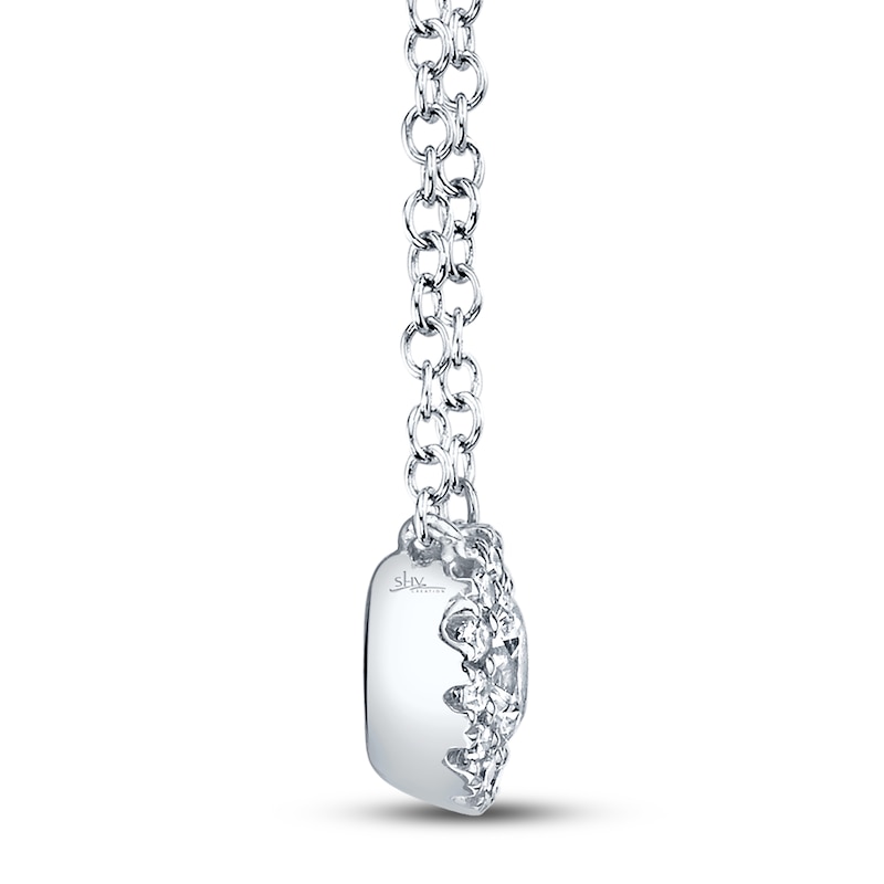 Shy Creation Diamond Necklace 1/8 ct tw 14K White Gold SC55002695