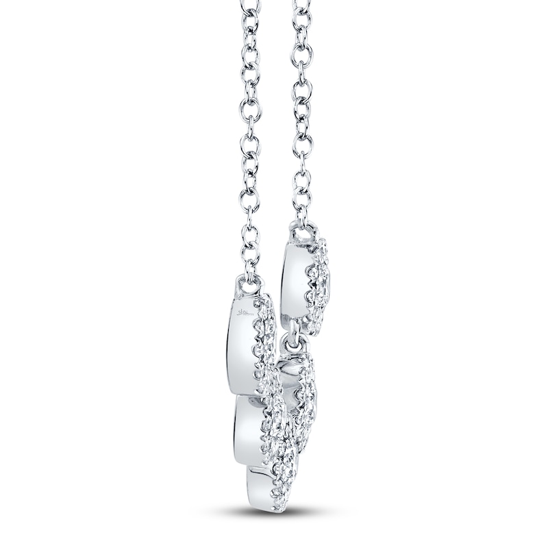 Shy Creation Diamond Necklace 1/2 carat tw 14K White Gold SC55004004V2