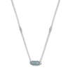 Thumbnail Image 1 of Tacori Green Chalcedony Necklace Diamond Accents Sterling Silver