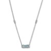 Thumbnail Image 1 of Tacori Green Chalcedony Necklace Diamond Accents Sterling Silver