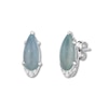 Thumbnail Image 1 of Tacori Natural Green Chalcedony Stud Earrings Diamond Accents Sterling Silver