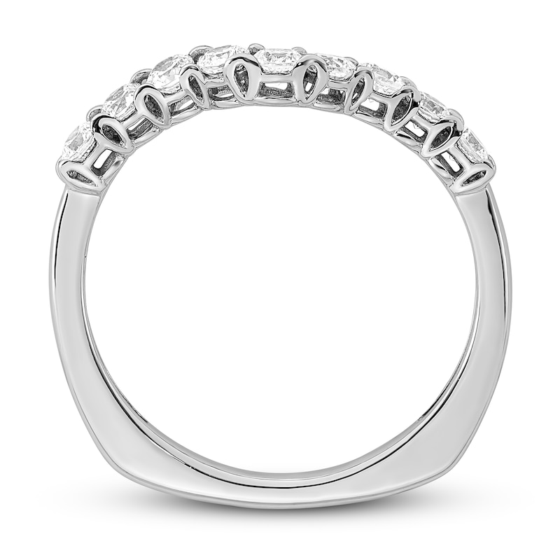 Diamond Contour Ring 1/2 ct tw Round 18K White Gold