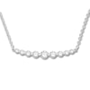 Thumbnail Image 0 of Colorless Diamond Bar Necklace 3/8 ct tw 14K White Gold 19" Adj