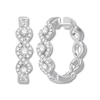 Thumbnail Image 1 of Colorless Diamond Hoop Earrings 3/4 ct tw 14K White Gold