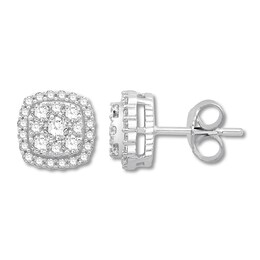 Colorless Diamond Earrings 1 carat tw Round 14K White Gold
