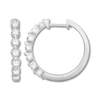 Thumbnail Image 1 of Colorless Diamond Hoop Earrings 1 ct tw 14K White Gold