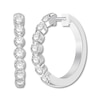 Thumbnail Image 1 of Colorless Diamond Hoop Earrings 1 ct tw 14K White Gold