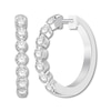 Thumbnail Image 2 of Colorless Diamond Hoop Earrings 1 ct tw 14K White Gold