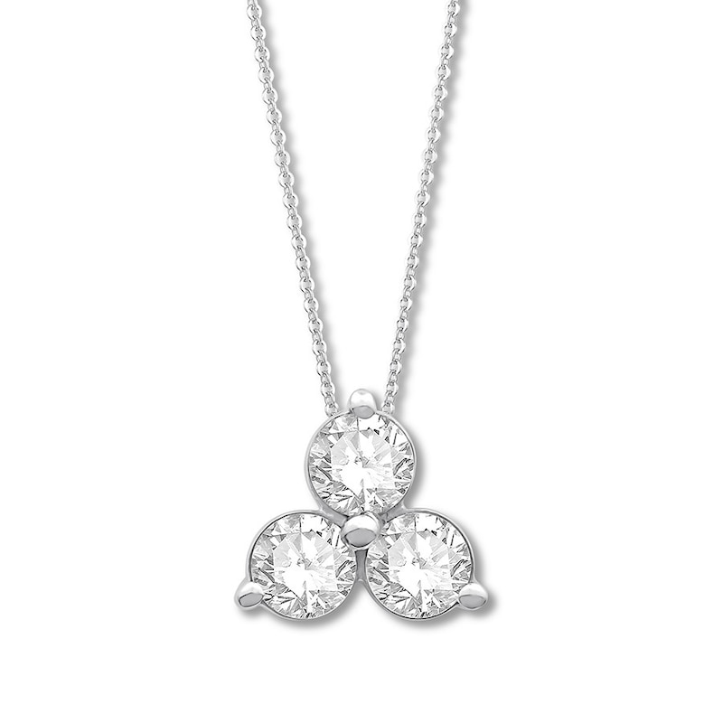 Colorless Diamond Necklace 3/8 carat tw 14K White Gold