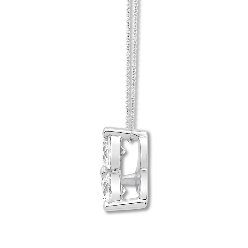 Colorless Diamond Necklace 3/8 carat tw 14K White Gold