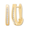 Thumbnail Image 1 of Colorless Diamond Hoop Earrings 1/4 ct tw 14K Yellow Gold