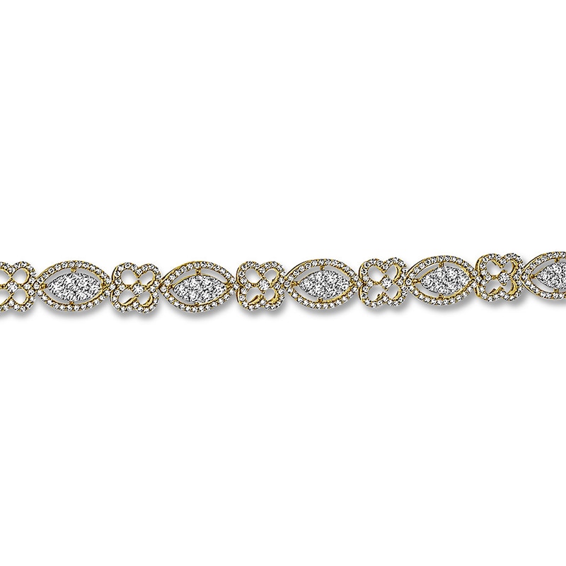 Main Image 2 of Diamond Bracelet 3-1/2 carats tw Round 14K Yellow Gold