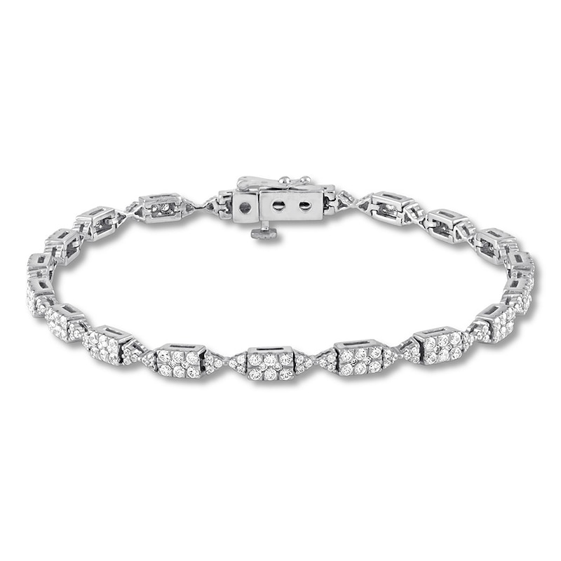 Diamond Tennis Bracelet 2 carats tw Round 14K White Gold