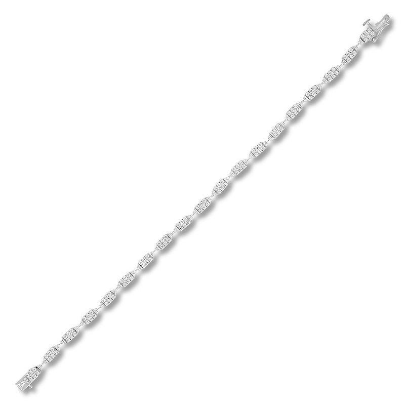 Main Image 2 of Diamond Tennis Bracelet 2 carats tw Round 14K White Gold