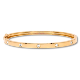Shy Creation Bezel-set Diamond Bangle 1/3 ct tw 14K Yellow Gold SC55004067ZS