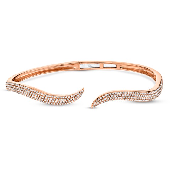 Jared The Galleria Of Jewelry Shy Creation Diamond Bangle 3/4 carat tw 14K Rose Gold Sc55002867Zs