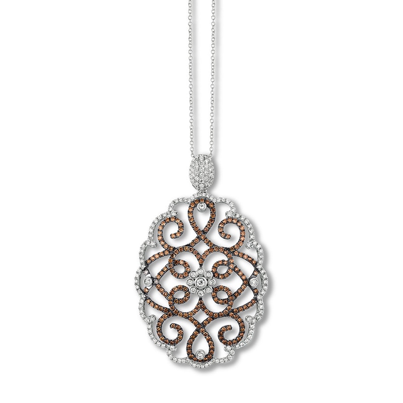 Main Image 1 of Le Vian Diamond Necklace 2-5/8 carats tw 14K Vanilla Gold