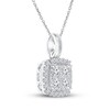 Thumbnail Image 2 of Diamond Necklace 1/5 ct tw Round 10K White Gold