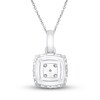 Thumbnail Image 3 of Diamond Necklace 1/5 ct tw Round 10K White Gold