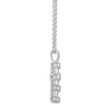 Thumbnail Image 2 of Diamond Cross Necklace 1/4 ct tw Round/Baguette 10K White Gold