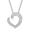 Thumbnail Image 0 of Heart Swirl Necklace 1/4 ct tw Diamonds 10K White Gold