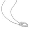 Thumbnail Image 1 of Heart Swirl Necklace 1/4 ct tw Diamonds 10K White Gold