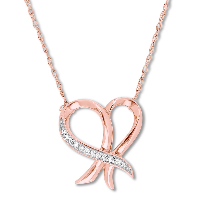 Heart Decor Choker Simple Crystal Heart Ribbon Pendant - Temu