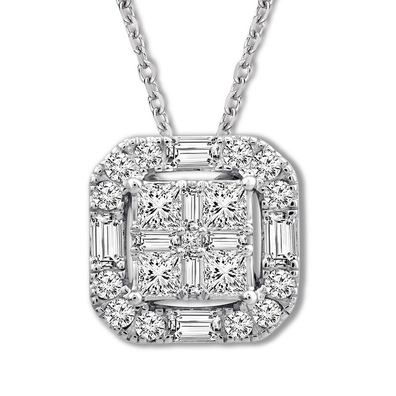 Main Image 1 of Diamond Necklace 1 carat tw 14K White Gold