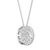 Thumbnail Image 2 of Diamond Necklace 1/2 carat tw Round 10K White Gold 16-18" Adj.
