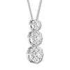 Thumbnail Image 2 of Diamond Necklace 1 carat tw Round 14K White Gold 16-18" Adj.