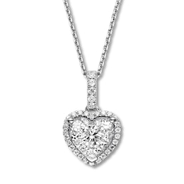 Diamond Heart Necklace 3/8 Carat tw 10K White Gold