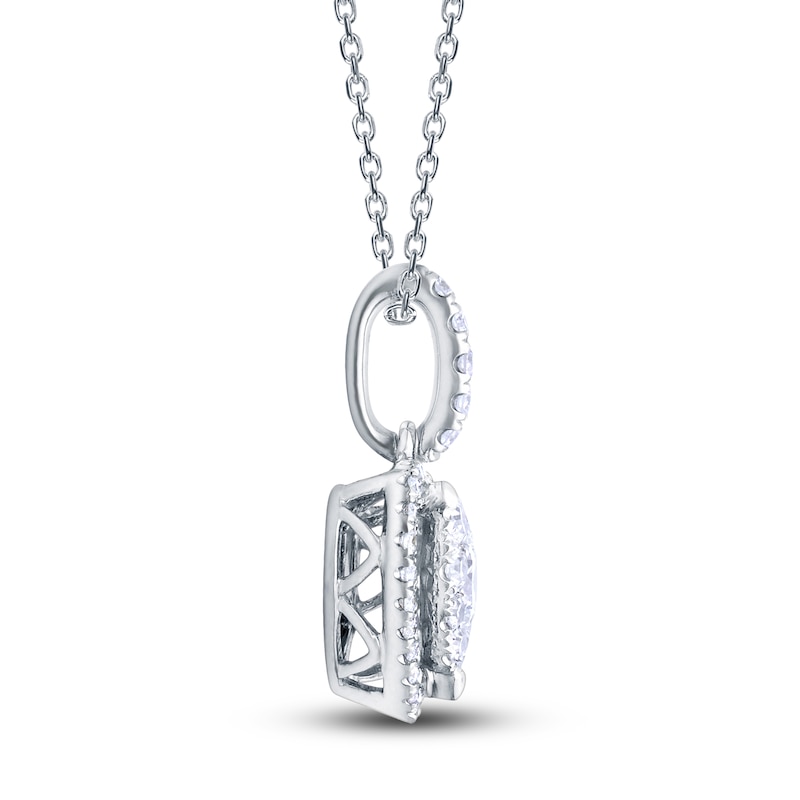 Main Image 3 of Diamond Heart Necklace 3/8 Carat tw 10K White Gold
