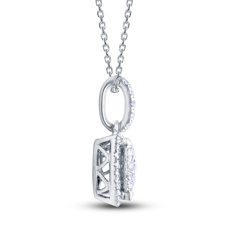 Diamond Heart Necklace 3/8 Carat tw 10K White Gold