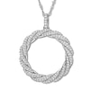 Thumbnail Image 1 of Diamond Circle Necklace 1/2 ct tw Round 14K White Gold
